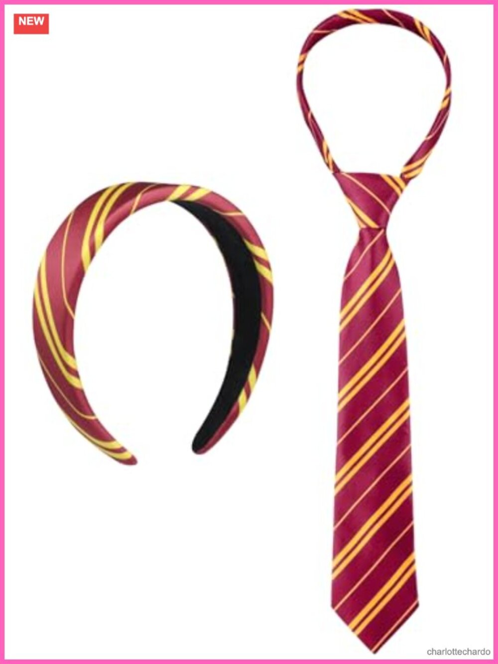 Satin Headband & Tie Set Wizard Cosplay Costume Accessories
